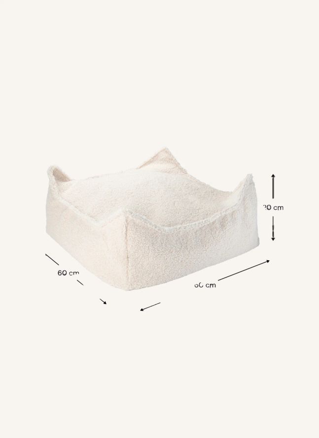 Ottoman in teddy | Ecru