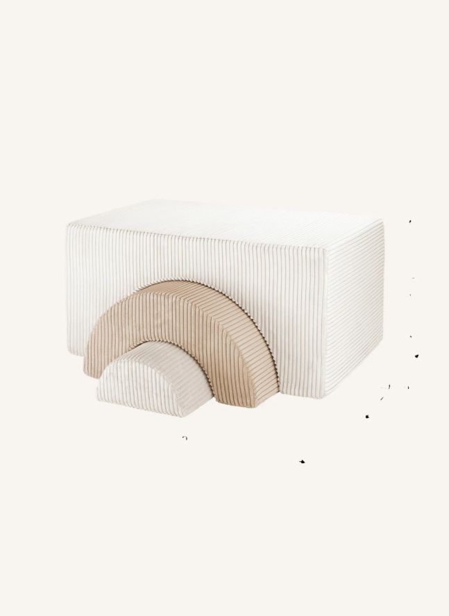 Module de motricité en velours côtelé | Ecru