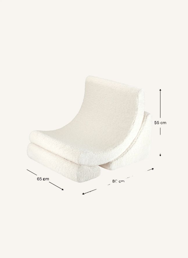 Moon teddy armchair | Ecru