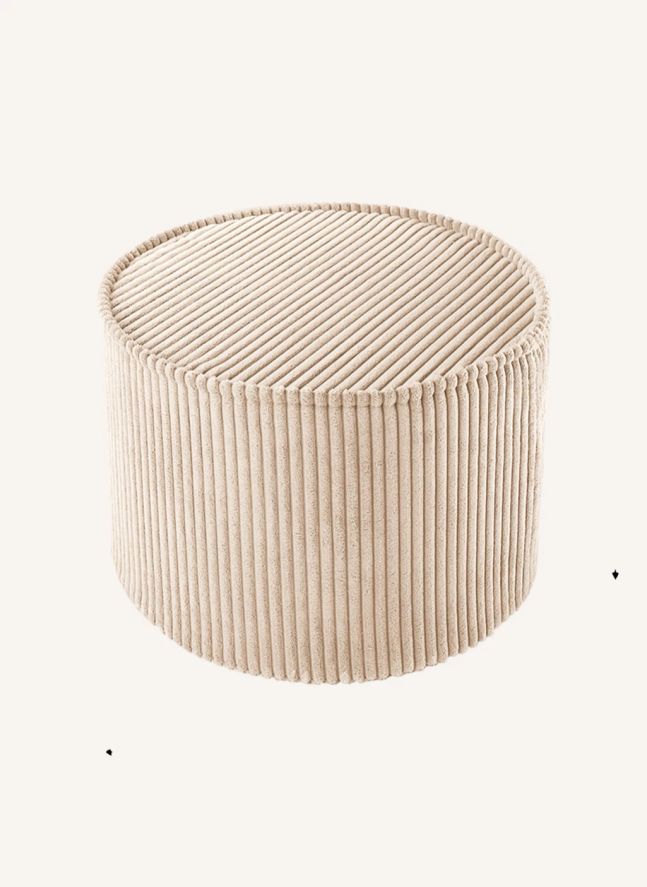 Corduroy pouffe | Beige