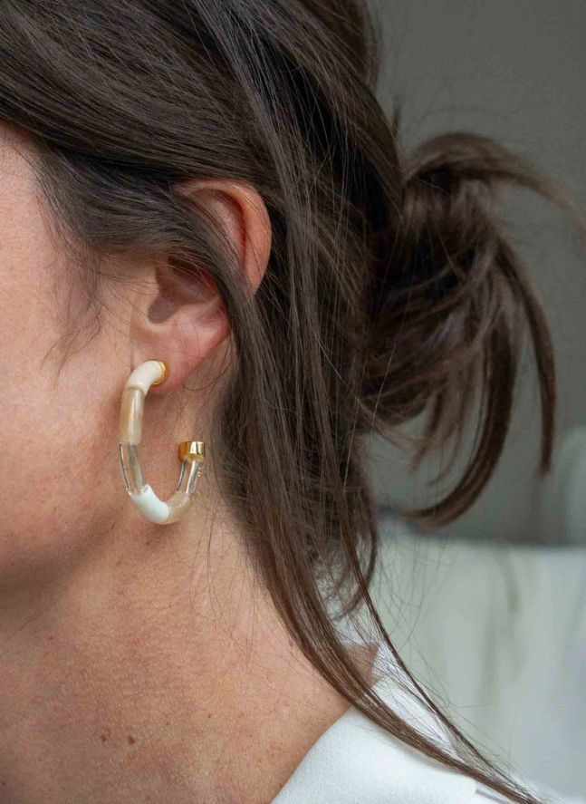 Boucles d'Oreilles Personnalisables Bola | Ambre