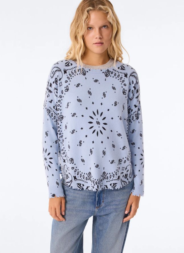 Pull Mela Bandana Cachemire | Bleu