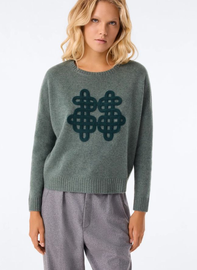 Pull Amelie Symbol Cachemire | Vert