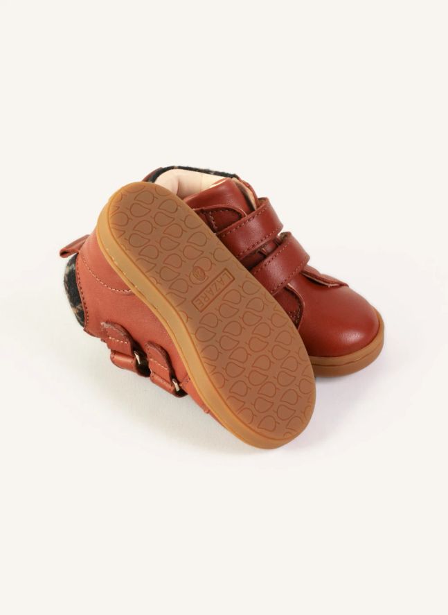Baskets Montantes Hector Tartan | Noisette