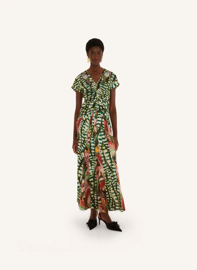 Robe Birds and Leaves | Vert