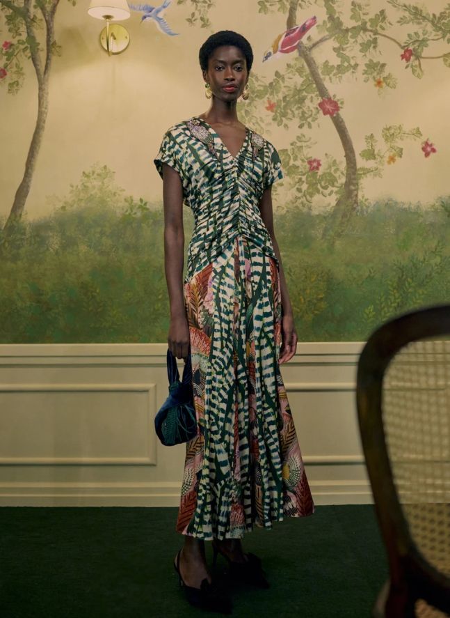 Robe Birds and Leaves | Vert