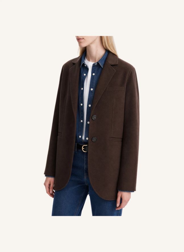 Veste Marc Double Face Laine | Chocolat