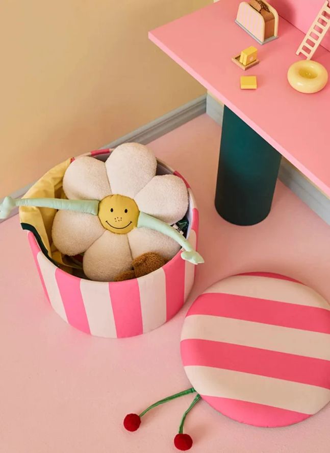 Pouf avec rangement Circus | Rose