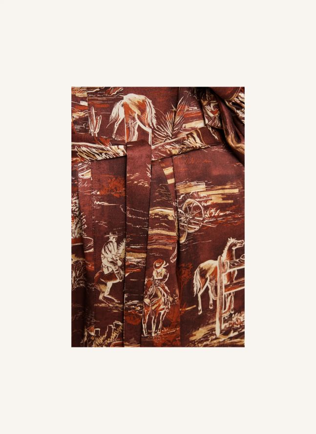 Robe Ezra Soie | Marron