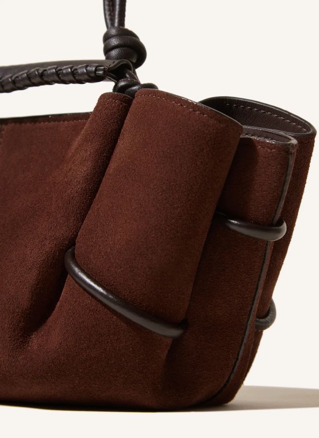 Sac Arta Mini Suède | Marron foncé