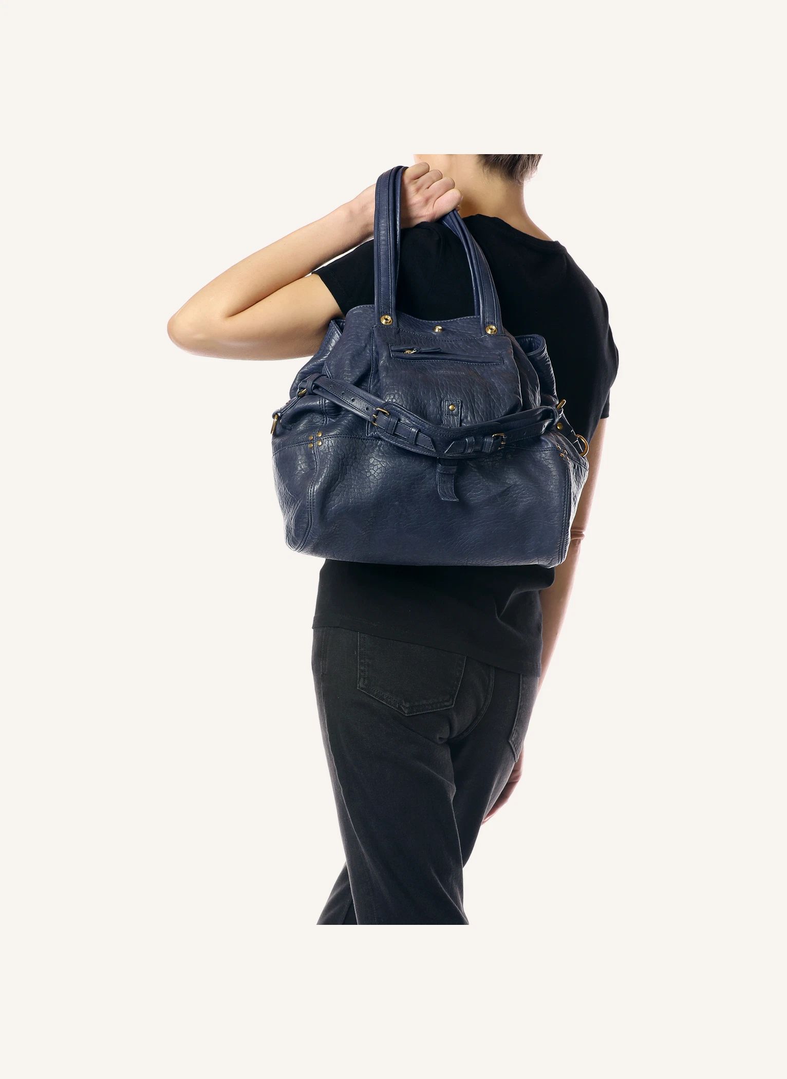 Sac Billy M Agneau | Bleu marine- Image produit n°2