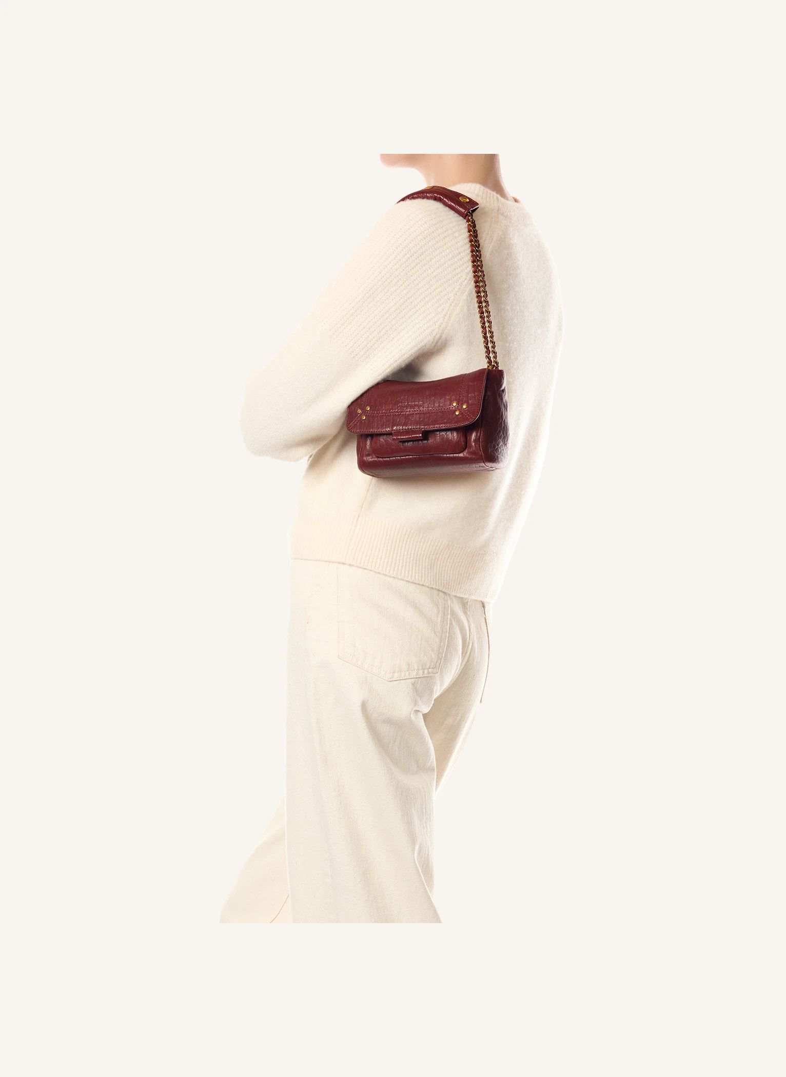 Sac Lulu S Agneau | Bordeaux- Image produit n°1