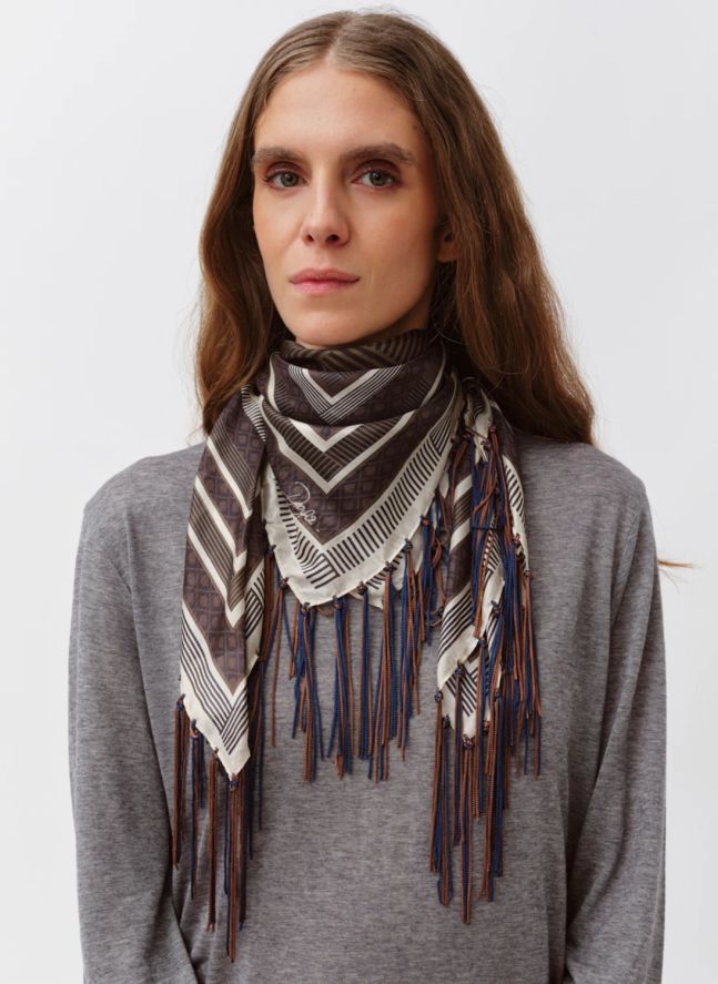 Foulard Fareo Soie | Camel