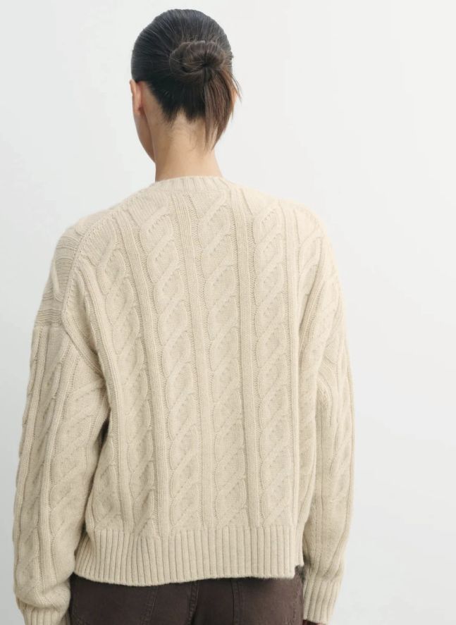 Cardigan À Torsades Cachemire | Avoine
