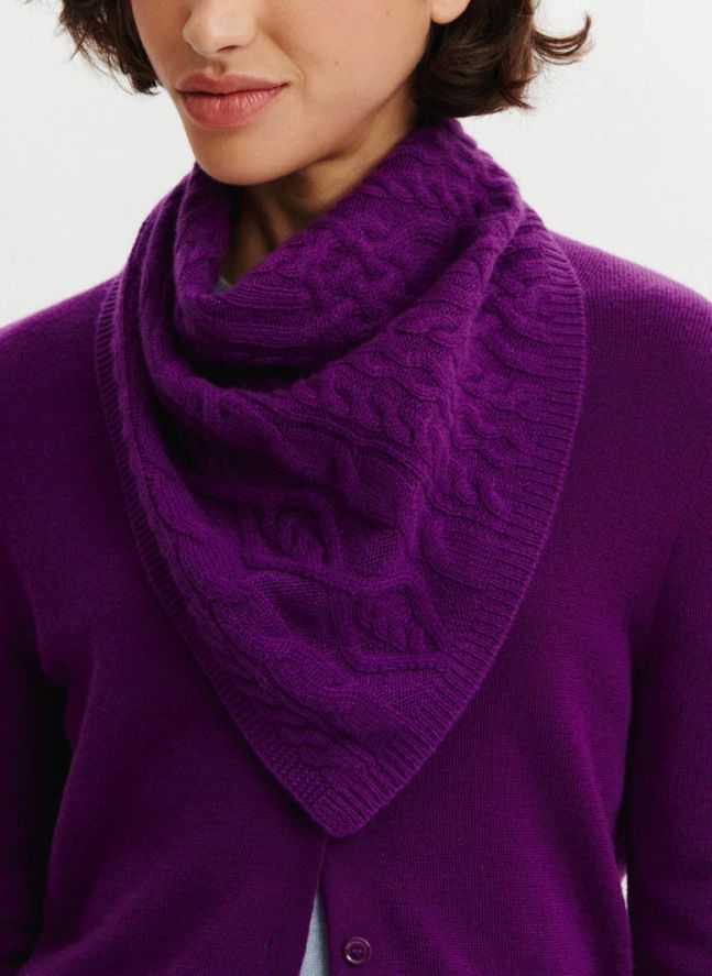 Foulard Triangle Sacha Cachemire | Violet