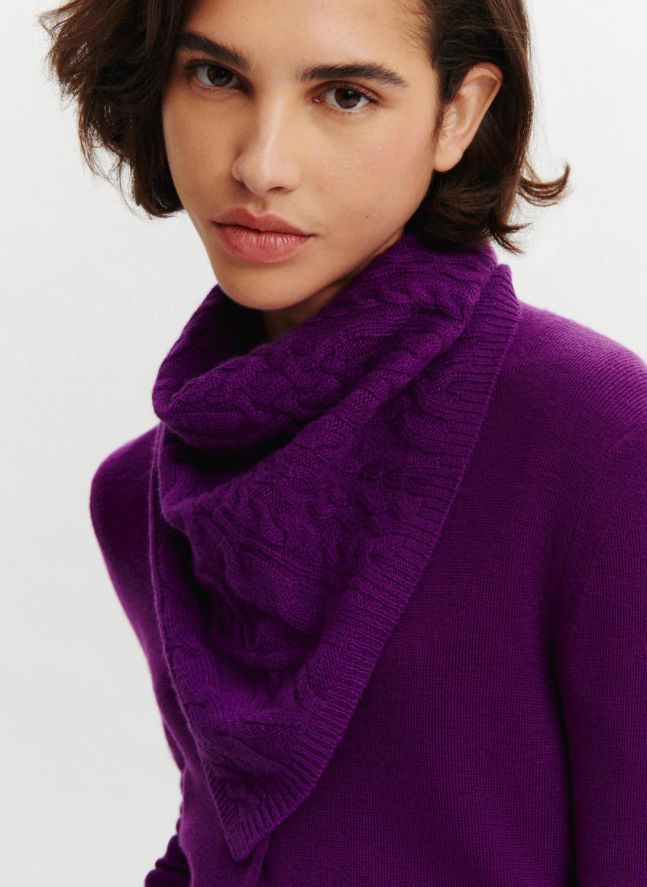 Foulard Triangle Sacha Cachemire | Violet