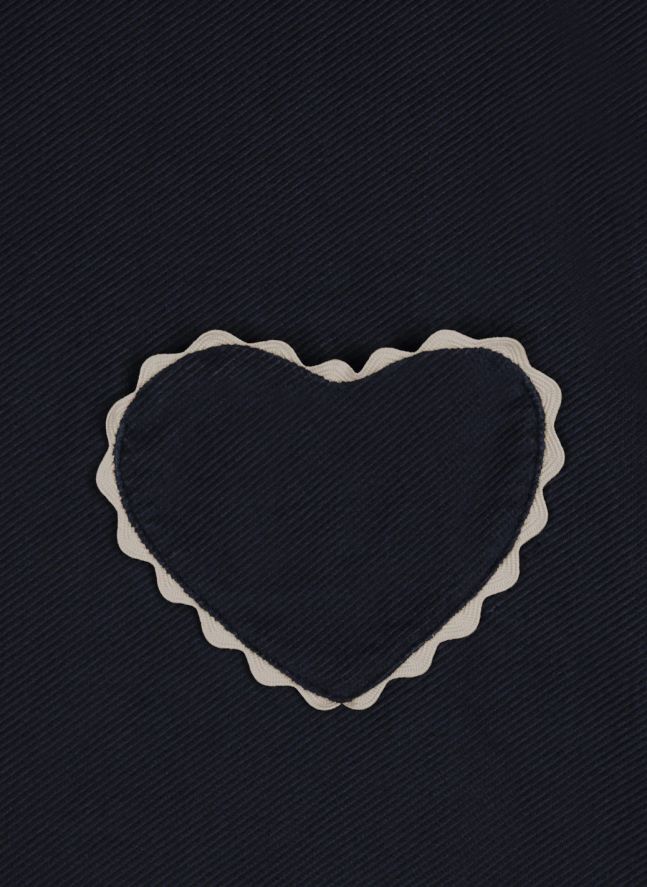 Jean Poche Coeurs Clotilde  | Bleu foncé
