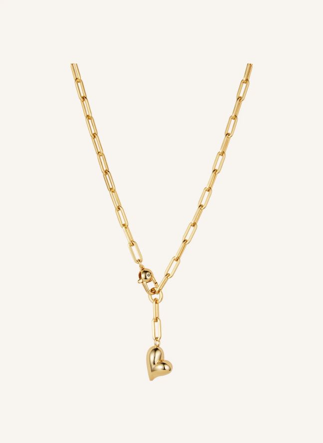 Collier Puffy Heart | Doré
