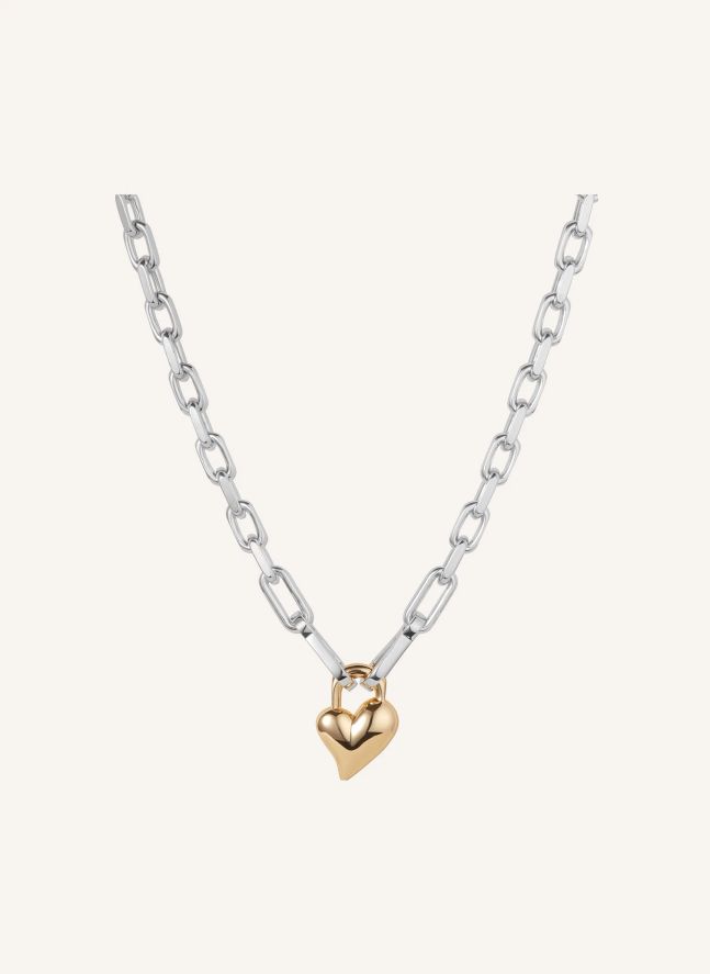 Collier Padlock Heart | Doré/Argenté