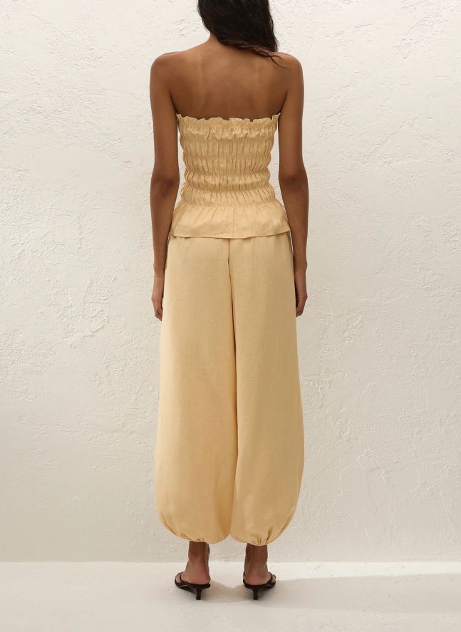 Haut Bustier Tiera Lin | Jaune