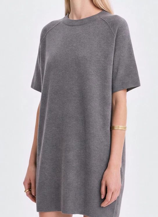 Robe Hermione Laine Mérinos | Gris chiné