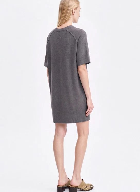 Robe Hermione Laine Mérinos | Gris chiné
