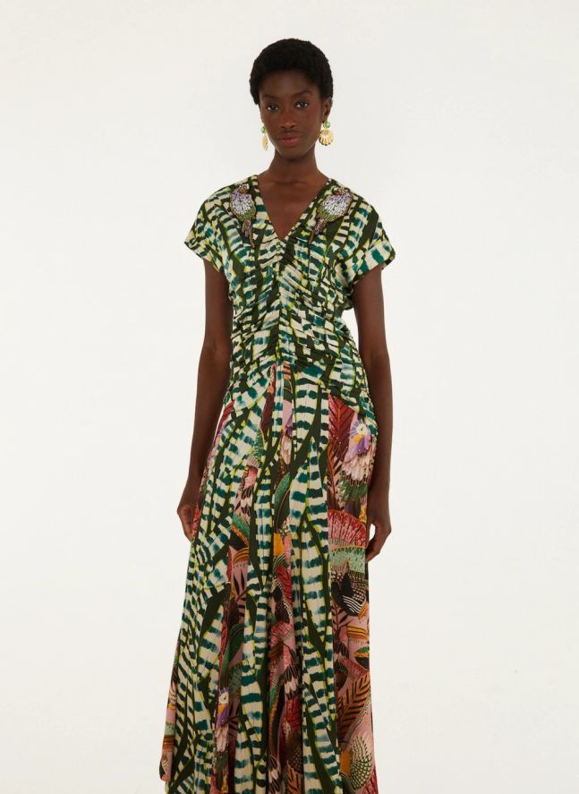 Robe Birds and Leaves | Vert