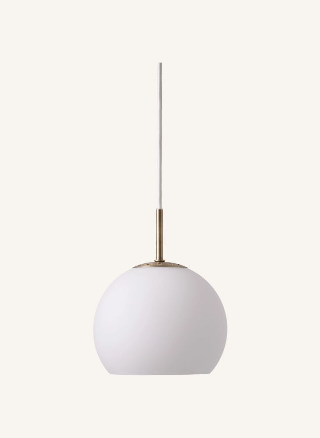 Lámpara colgante de cristal «Ball», de Benny Frandsen | Blanco