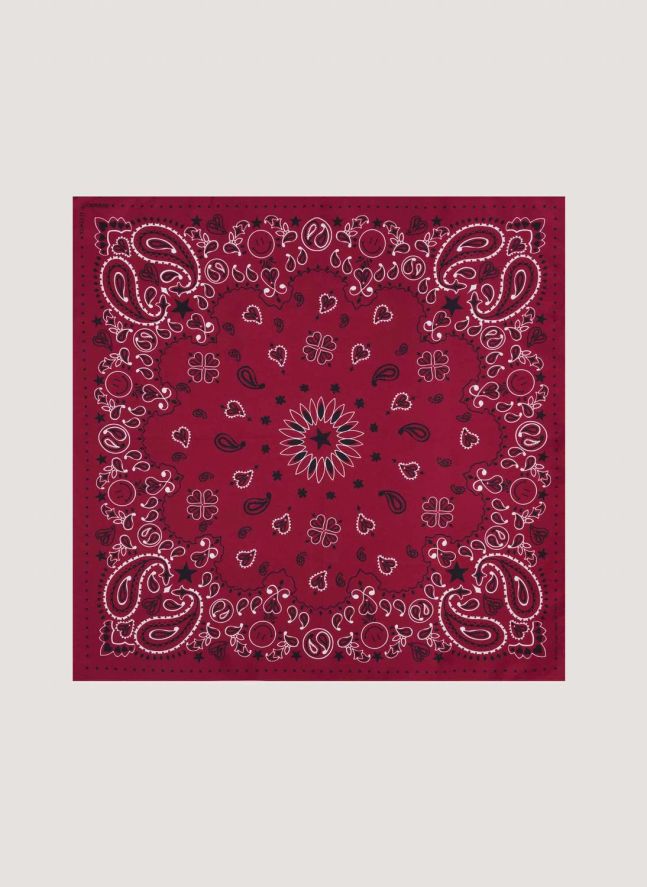 Bandana Small Etoile Soie | Bordeaux