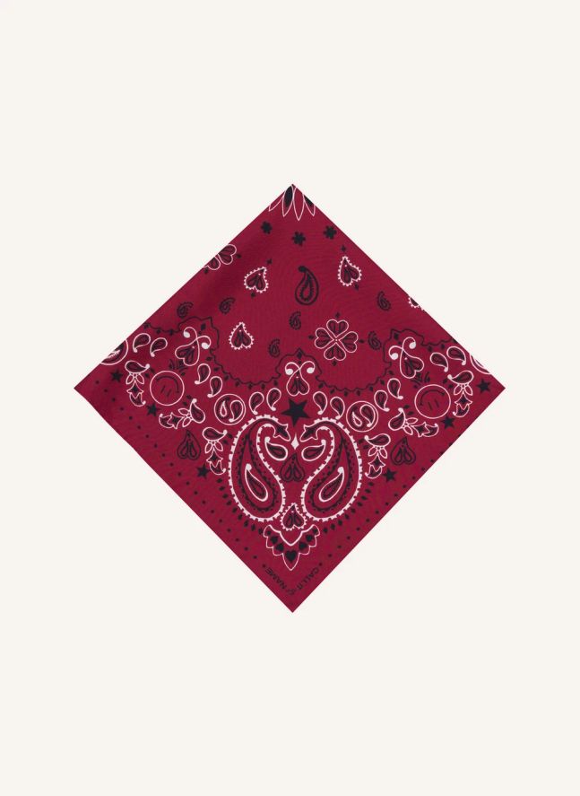 Bandana Small Etoile Soie | Bordeaux