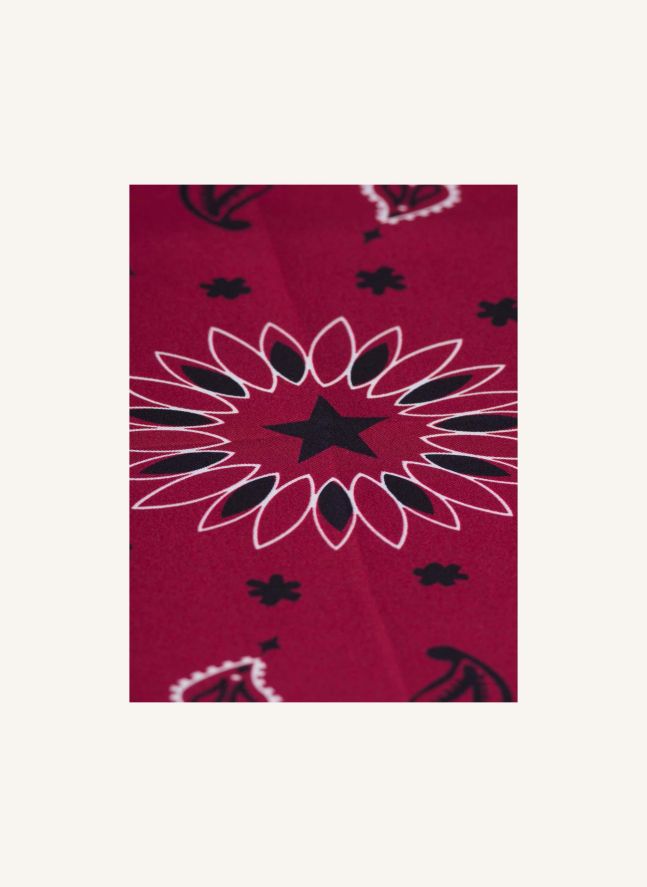 Bandana Small Etoile Soie | Bordeaux