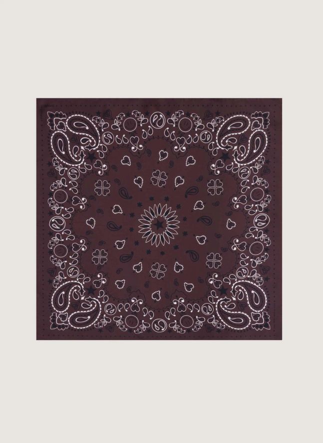 Bandana Small Etoile Soie | Café