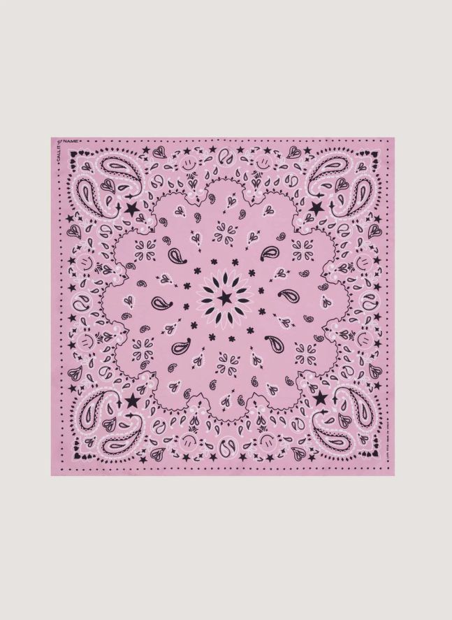 Bandana Small Etoile Soie | Rose