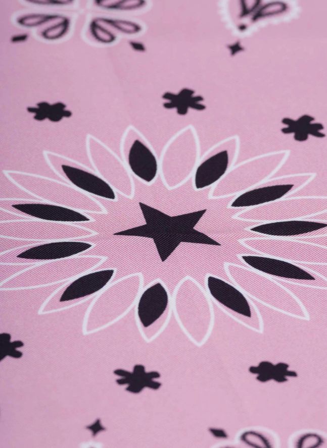 Bandana Small Etoile Soie | Rose