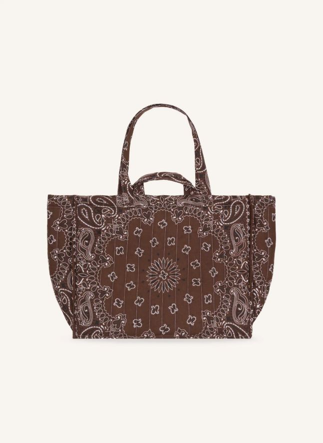 Maxi Cabas Carry Your Luck Coton | Marron