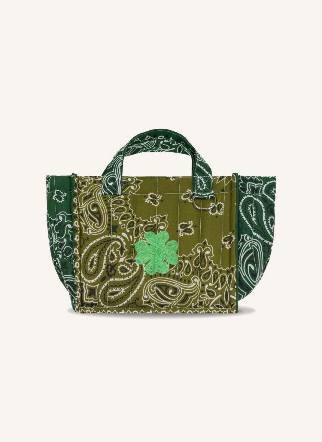 Mini Cabas Trèfle Coton | Vert