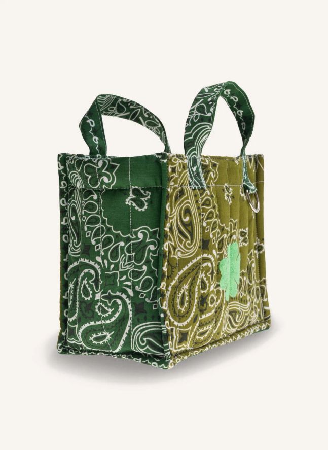 Mini Cabas Trèfle Coton | Vert