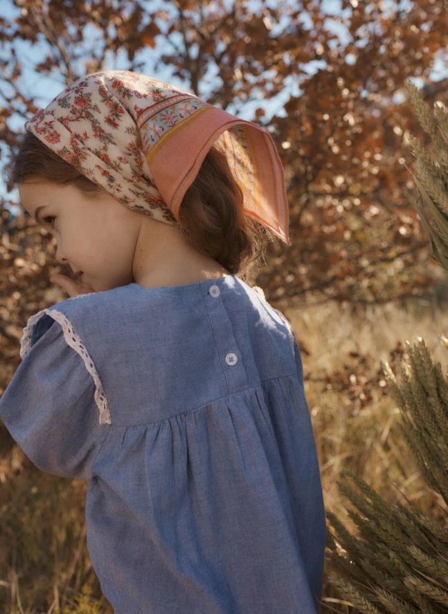 Blouse Henrietta Coton Bio | Bleu