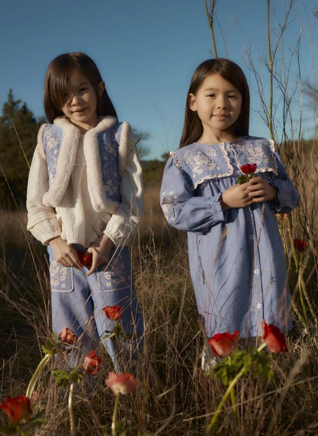 Robe Hyacinte Coton Bio | Bleu