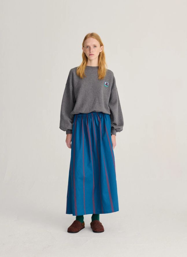Sweat Tag Relaxed Coton Bio | Gris chiné