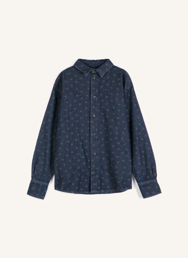 Chemise Swamp Whirl Coton Bio | Bleu marine