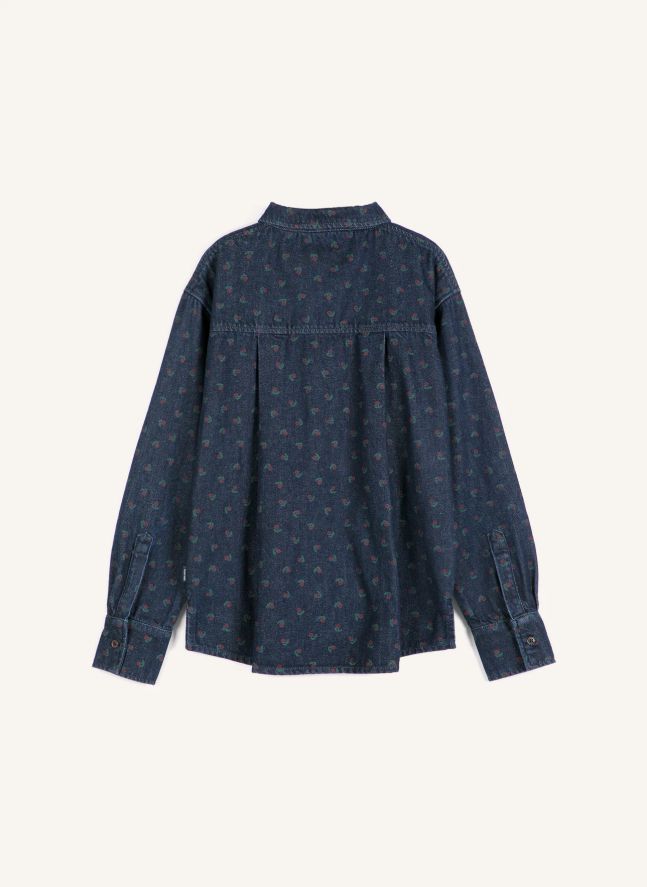 Chemise Swamp Whirl Coton Bio | Bleu marine