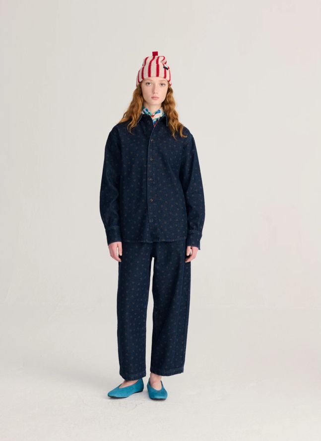 Chemise Swamp Whirl Coton Bio | Bleu marine