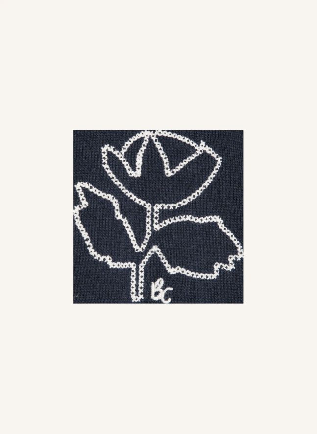 Cardigan Vibrant Flower | Bleu marine
