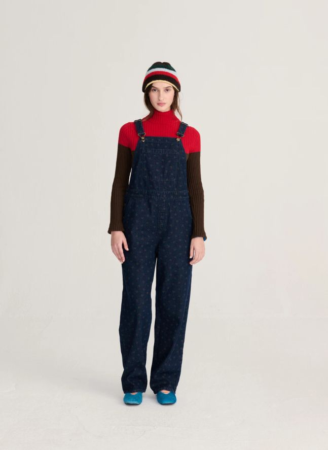 Salopette Swamp Whirl Coton Bio | Bleu marine