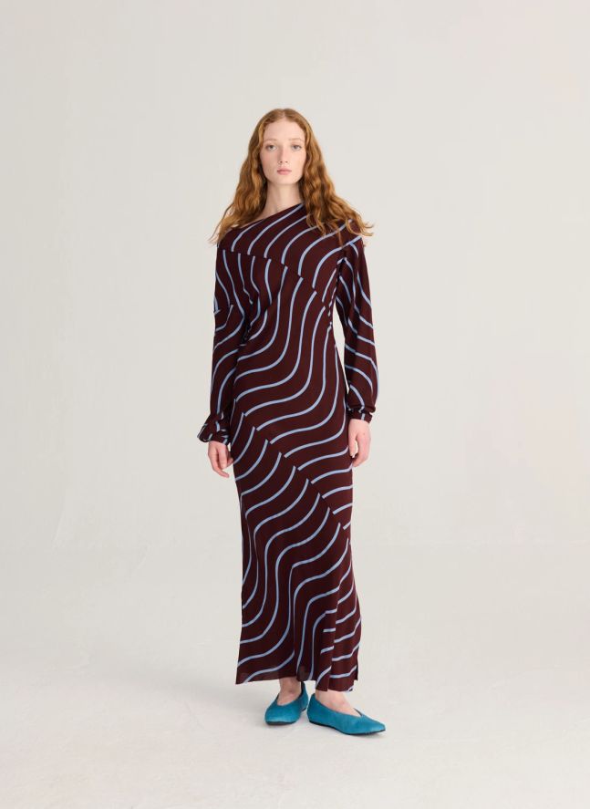 Robe Rayures Psicodelic | Bordeaux