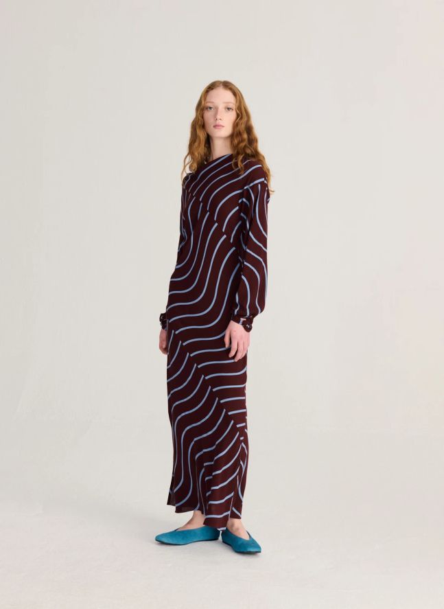 Robe Rayures Psicodelic | Bordeaux