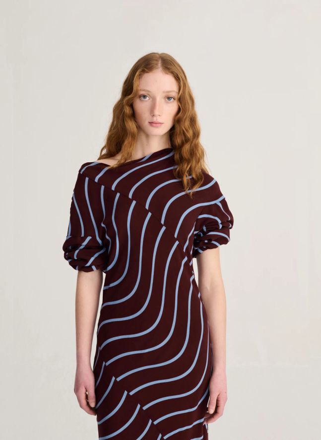 Robe Rayures Psicodelic | Bordeaux