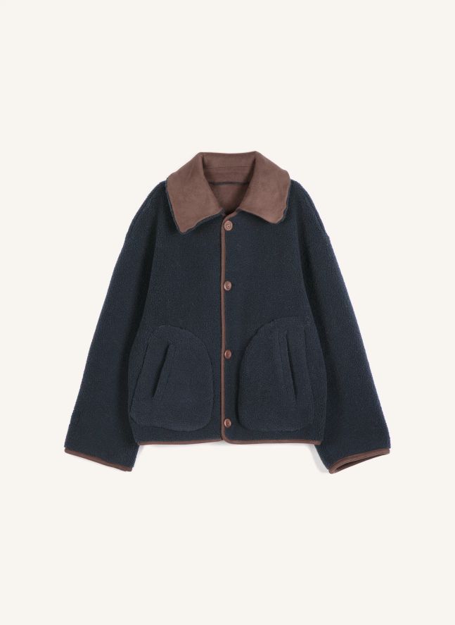 Veste Réversible Soft Sherpa | Marron foncé