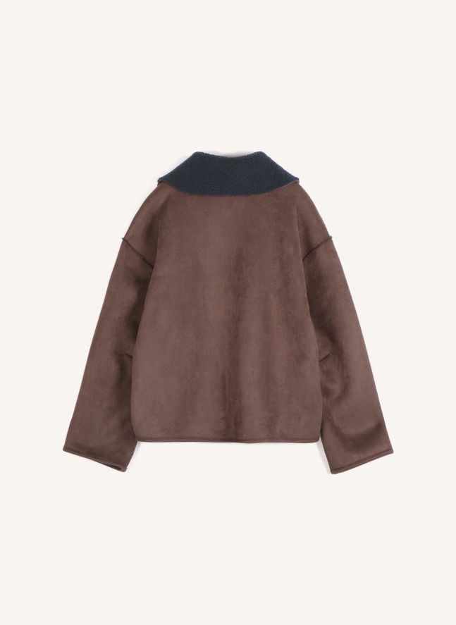 Veste Réversible Soft Sherpa | Marron foncé
